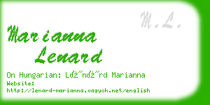 marianna lenard business card